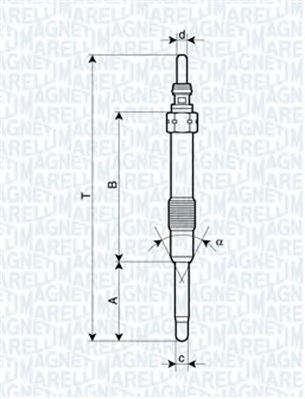 MAGNETI MARELLI 062900053304 -  Свеча накаливания